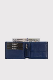 Zoozie Bags Cartera de Hombre Arnold - Azul Marino - 100% Cuero Auténtico